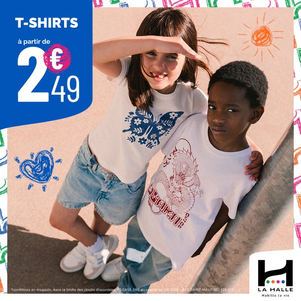 T-SHIRT ENFANT À PETITS PRIX !